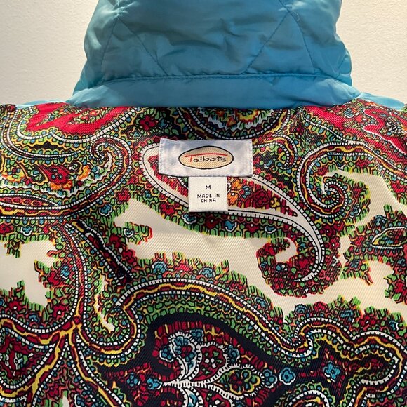 Talbots Puffer Vest with Paisley Inside - Picture 6 of 6